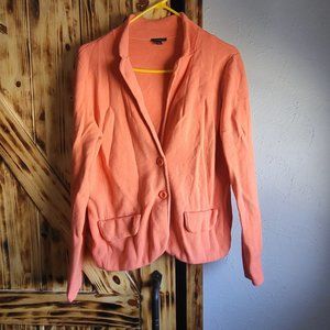 Knit orange blazer